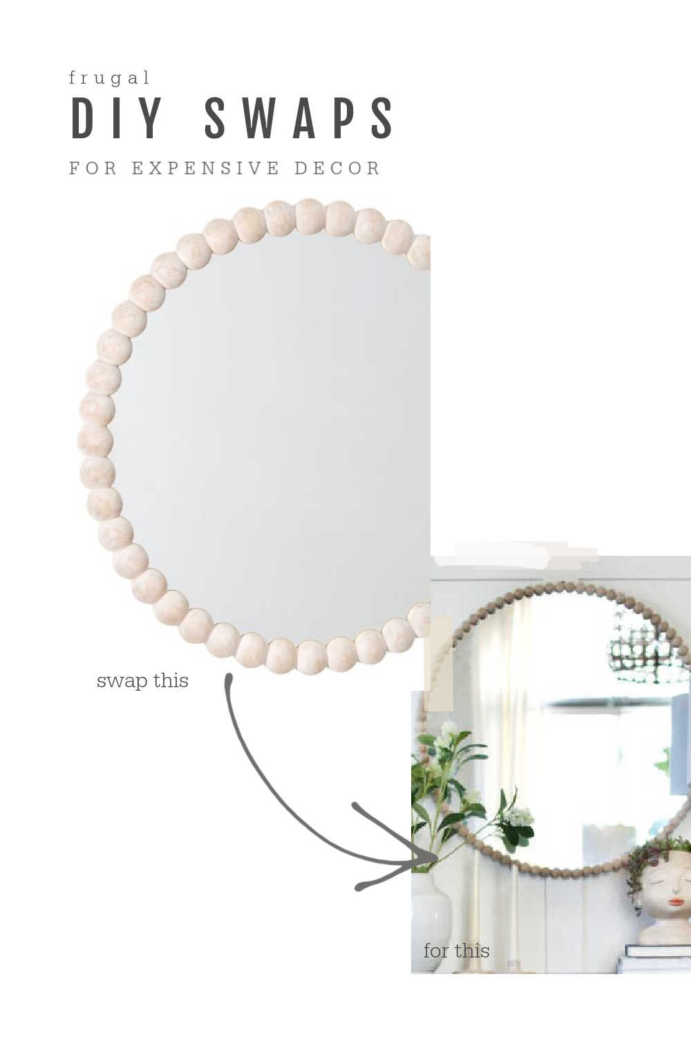 diy pottery barn mirror dupe