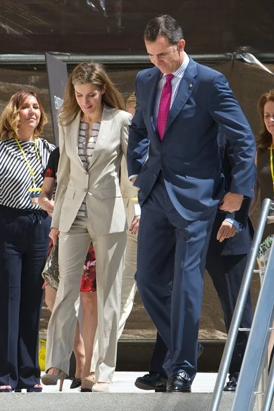 Prince Felipe and Princess Letizia visited Archaelogical Museum in Madrid