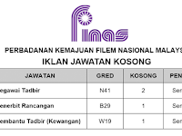 JAWATAN KOSONG DI PERBADANAN KEMAJUAN FILEM NASIONAL MALAYSIA JAWATAN KOSONG DI PERBADANAN KEMAJUAN FILEM NASIONAL MALAYSIA
