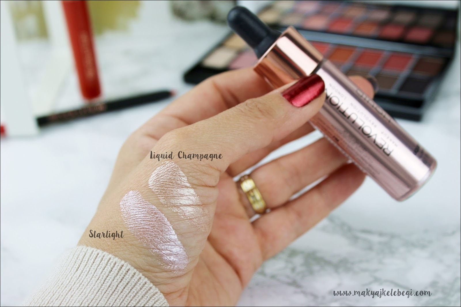 Makeup Revolution Liquid Highlighter Champagne Kullananlar Makeupview.co