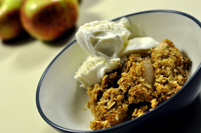 Apple Crisp with Vanilla Bean Ice Cream - Photo by Taste As You Go