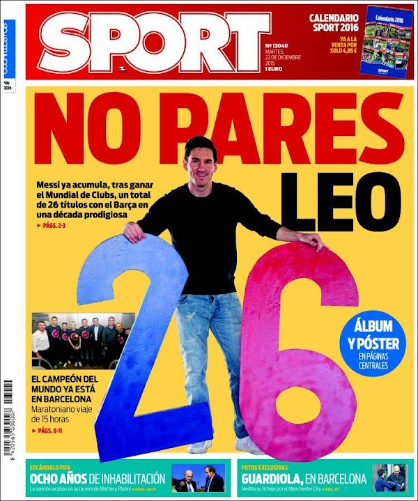 FC Barcelona, Sport: "No pares Leo"