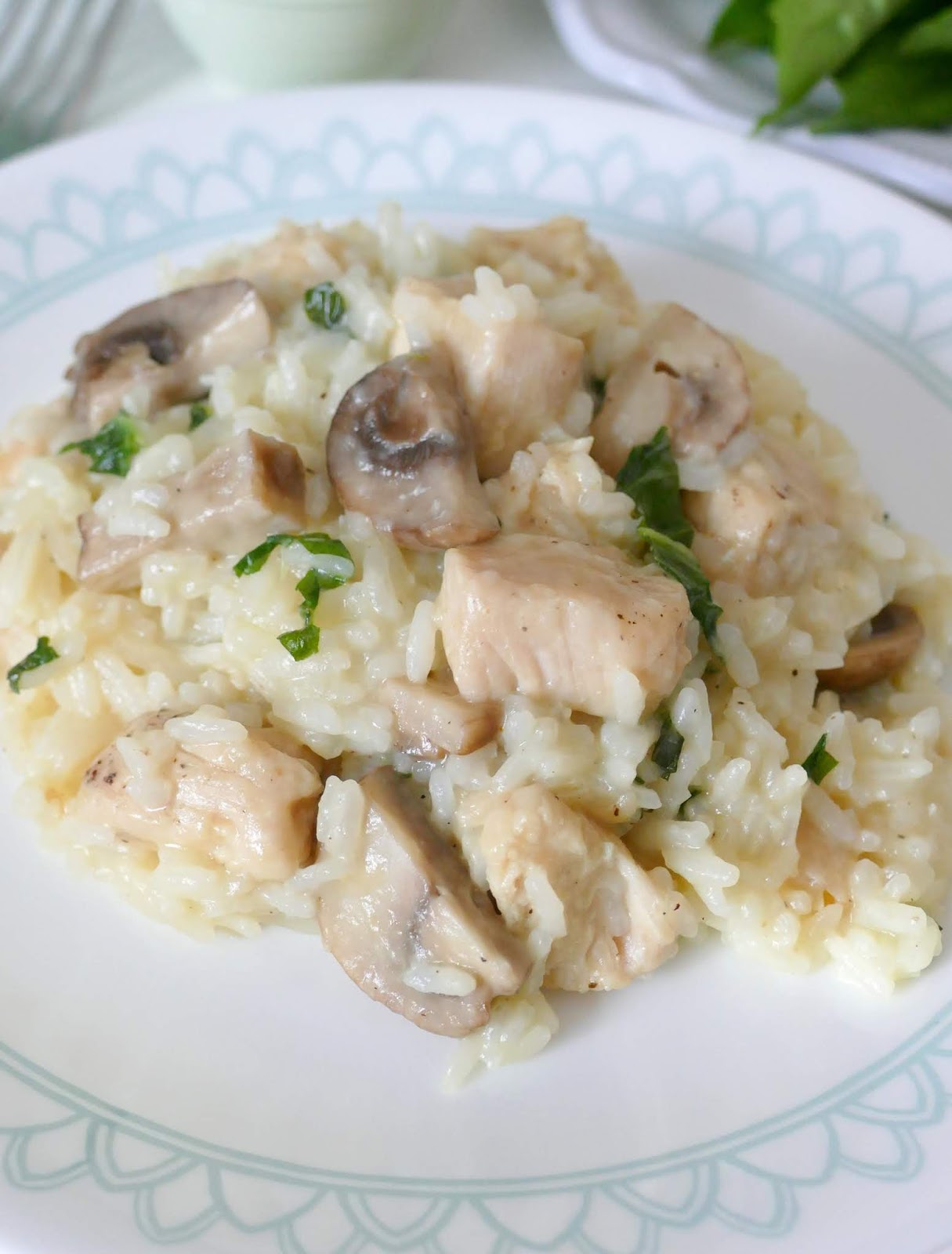 Garlic Chicken And Mushroom Parmesan Rice Skillet Recipe