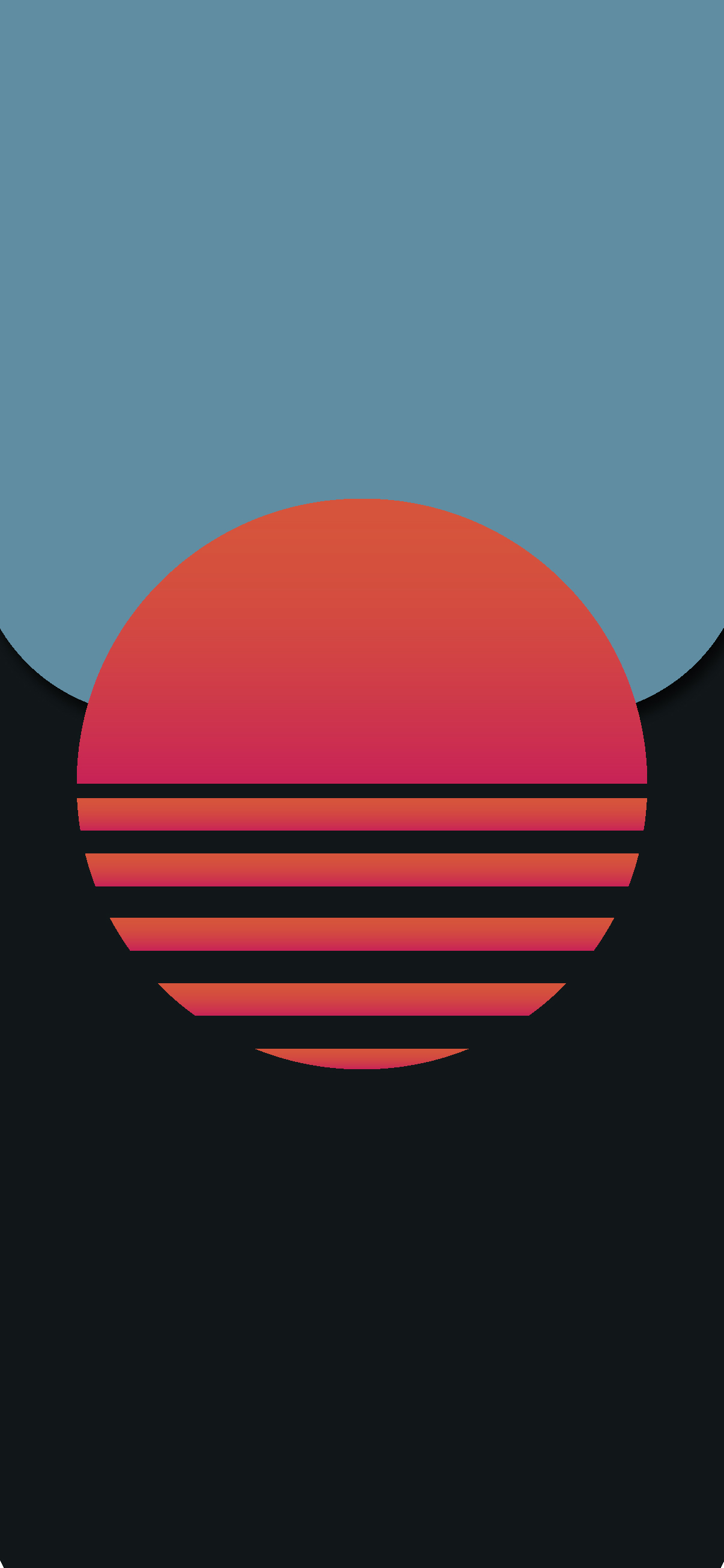 Minimalist outrun synthwave sun wallpaper hd