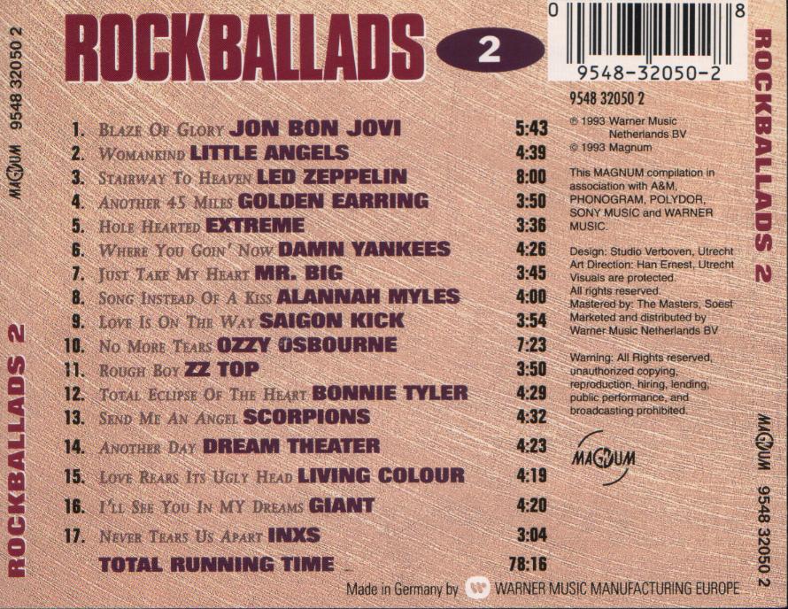 Сборник зарубежных рок баллад слушать. Rock Ballads Vol.2. Баллады led Zeppelin. Rock Ballads 90. Диск рок баллады.