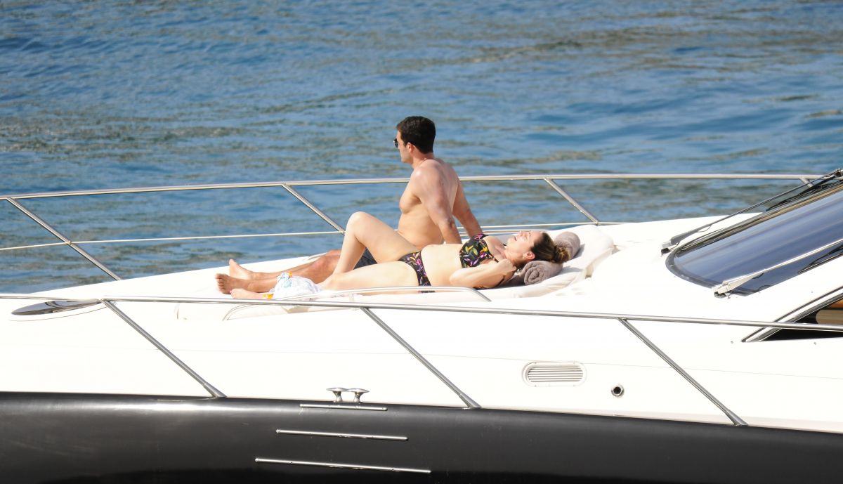 Kelly Brook in Bikini at a Yacht in Mallorca, 05.23.2019