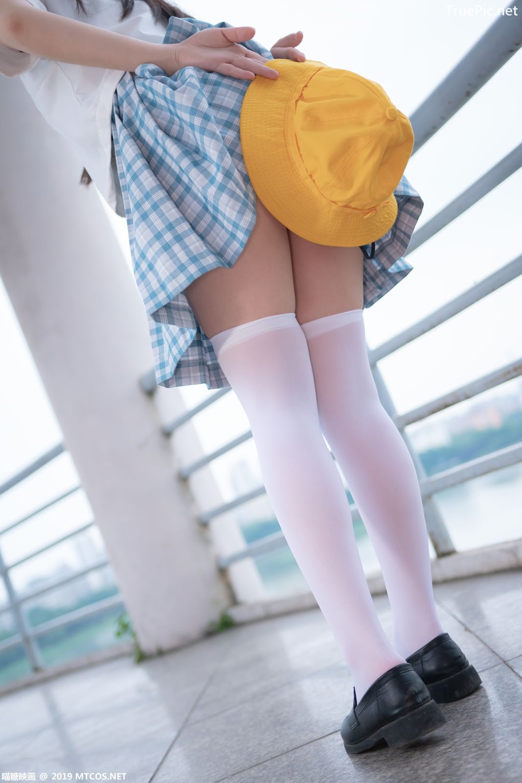 Image [MTCos] 喵糖映画 Vol.015 – Chinese Cute Model - White Shirt and Plaid Skirt - TruePic.net- Picture-14