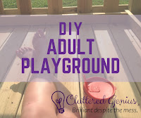 Blog With Friends, a multi-blogger project based post incorporating a theme, Fireflies.  | DIY Adult Playground by Lydia of Cluttered Genius | Featured on www.BakingInATornado.com