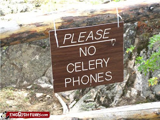 no celery phones please funny engrish sign