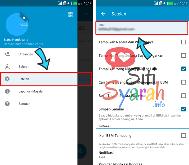 memindahkan akun bbm antar android