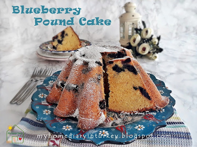 BLUEBERRY LEMON POUND CAKE. Best recipe with video | Çitra's Home Diary. #poundcake #blueberrycake #dessert #coffeecake #buttercake #cakefoodphotography #yabanmersinikek #lemonpoundcake