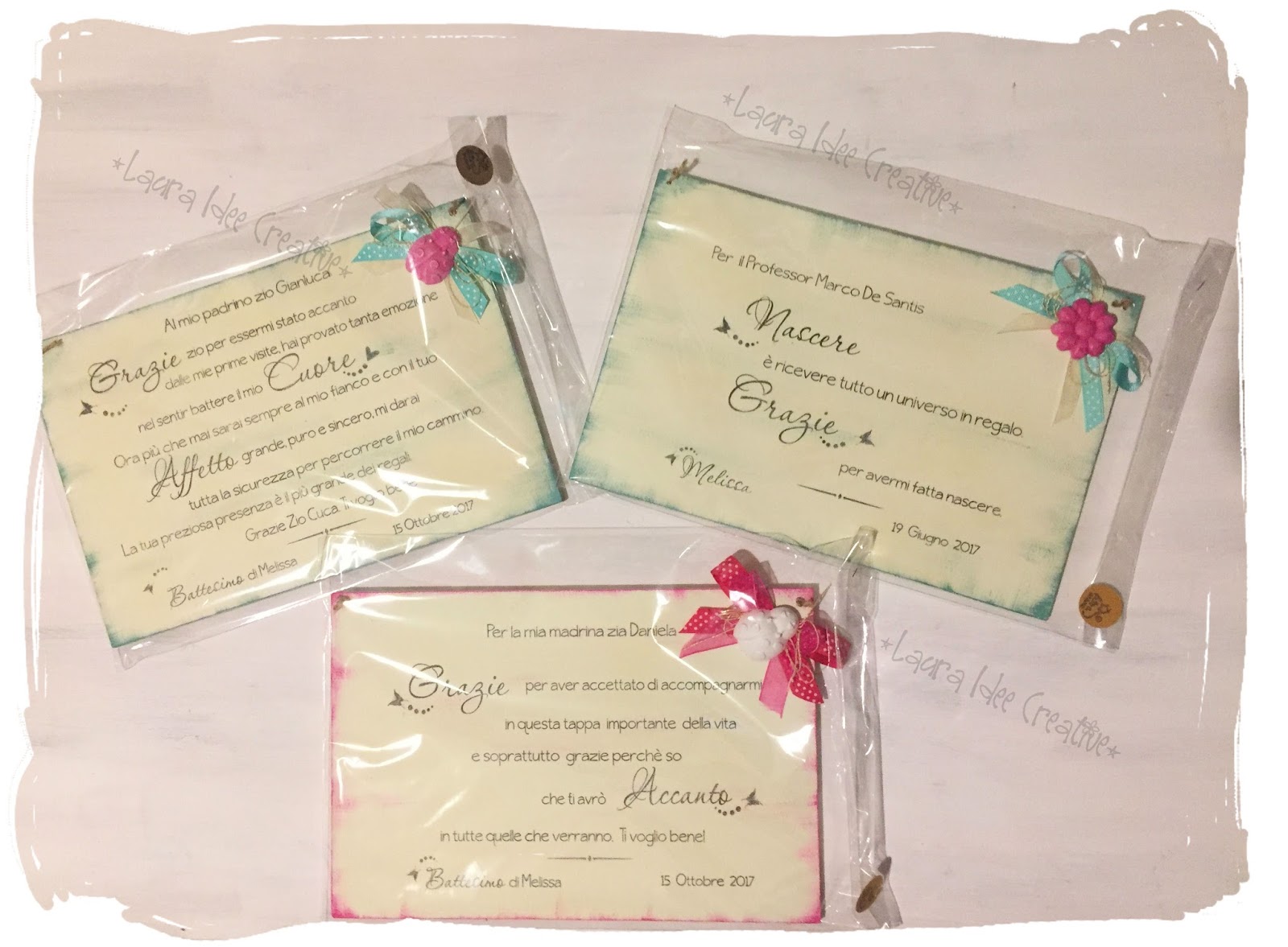 Laura Idee Creative: Targa regalo personalizzata per Madrina e Padrino