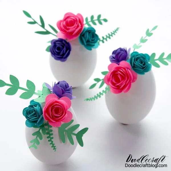 This Easter egg craft with rolled paper flowers is simple to make, and you probably have all the things needed to make them too!