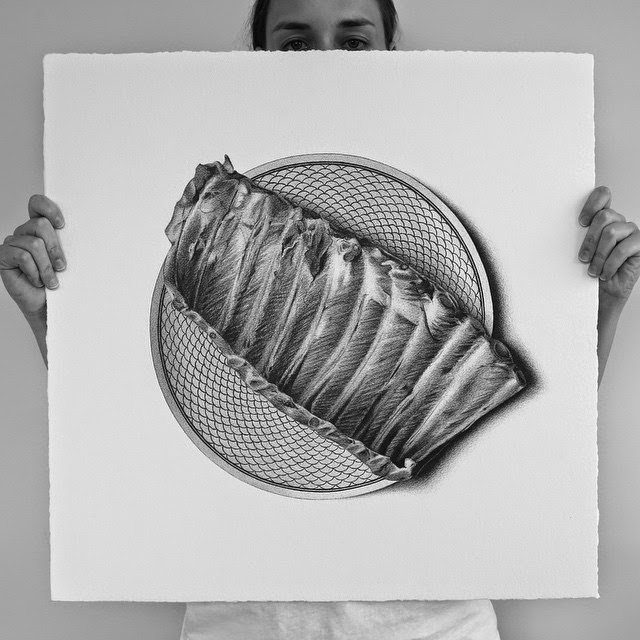 31-Ribs-C-J-Hendry-Hyper-Realistic-Drawings-of-Food-www-designstack-co