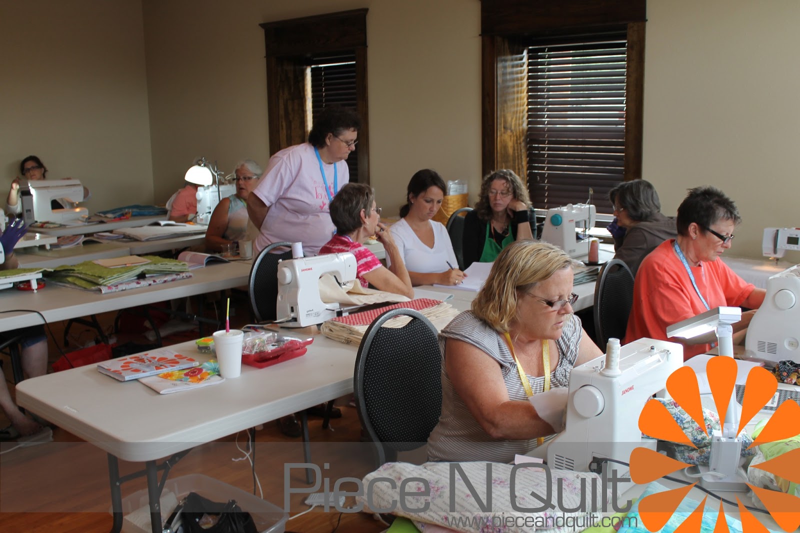 Piece N Quilt Teaching at Sew Sweet Quilt Shop in Brunswick, Missouri