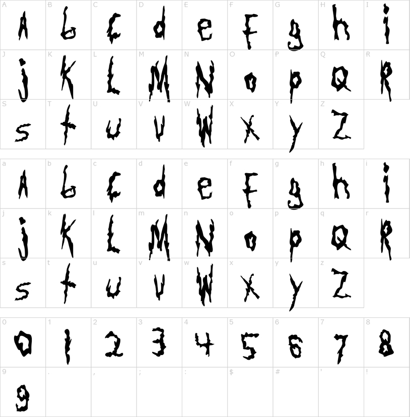 tipografia rick y morty abecedario alfabeto