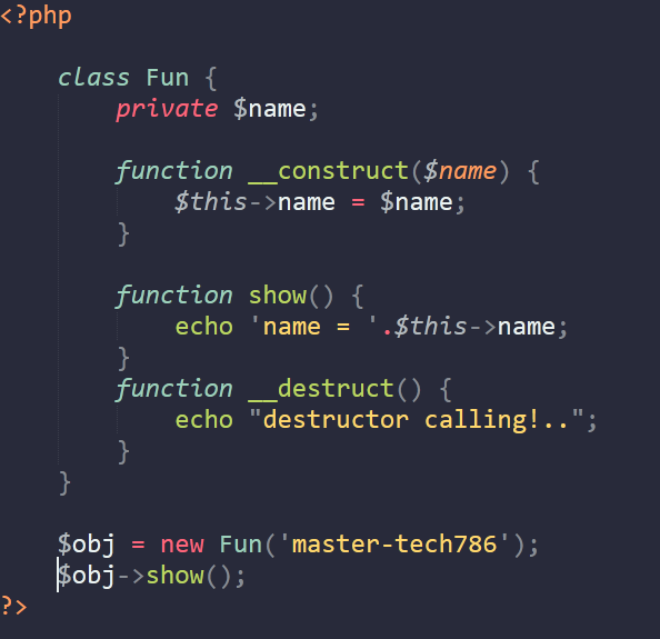 Constructor and Destructor in PHP? - Master-Tech786