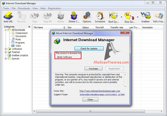 Latest Internet Download Manager Registered Free Download Internet Download Manager increases download speed with built-in download logic accelerator, resume and schedule downloads