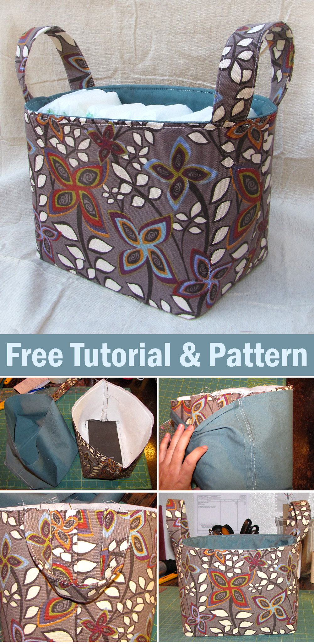 DIY Fabric Storage Bin Tutorial