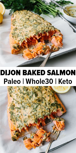 Dijon Baked Salmon - Easy Food Delicious
