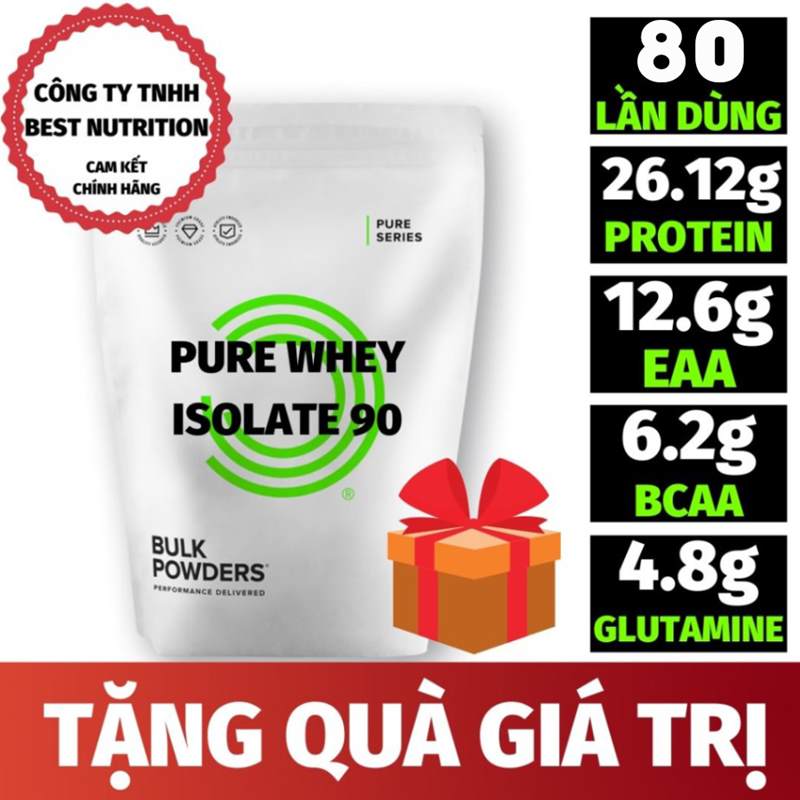 PURE WHEY ISOLATE 90 (2KG – 80 LẦN DÙNG) – SHARE TÚI ZIP