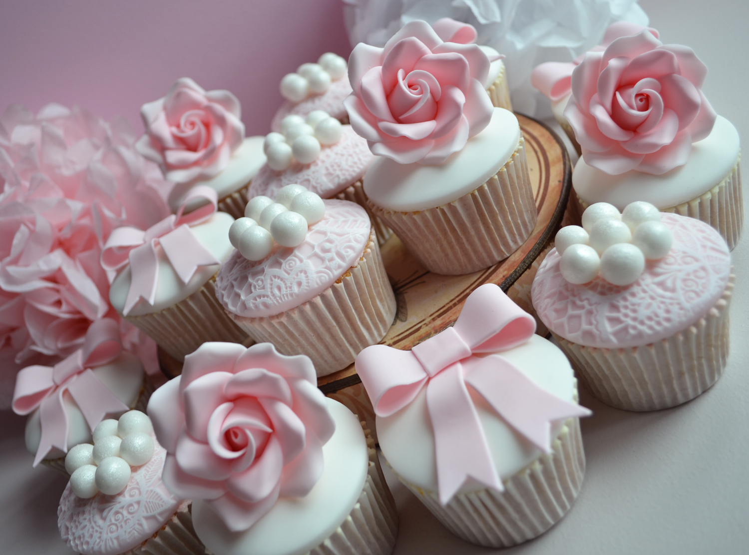 Little Paper Cakes Vintage Christening Cupcakes