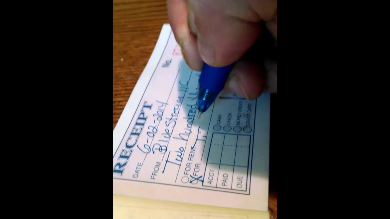 Receipt Book How To Fill Out Invoice Template