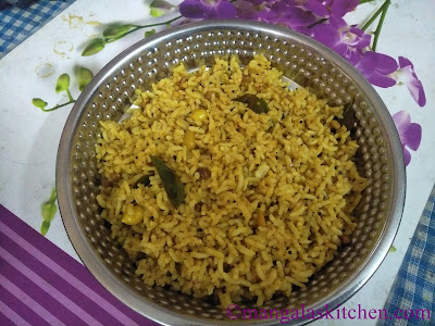 Kovil Puliyodharai in Iyengar Style - Temple Style Puliyodharai - Tamarind Rice / Puli Sadam - Variety Rice Recipes - Lunchbox Recipes 