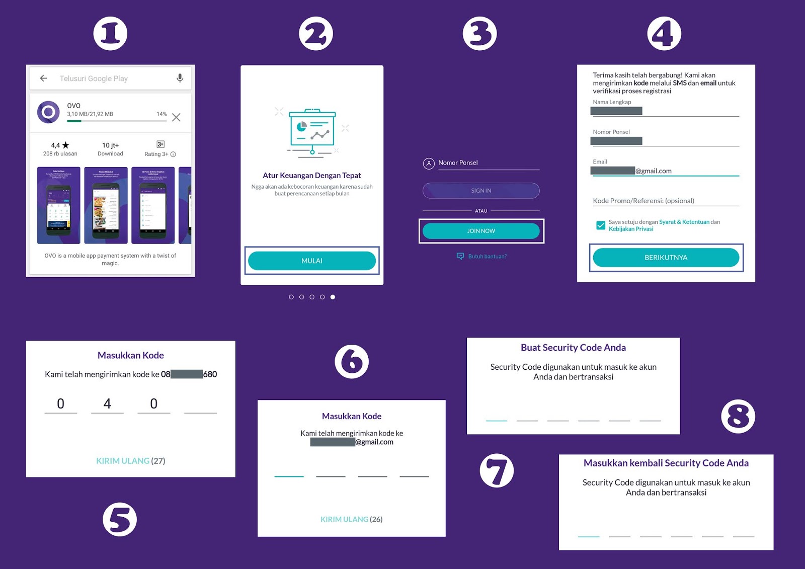 Cara Daftar dan Top Up OVO Cash Sememi