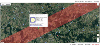 Detailní informace pro zvolenou lokalitu pozorování na portálu ISS Transit Finder. Autor: ISS Transit Finder.