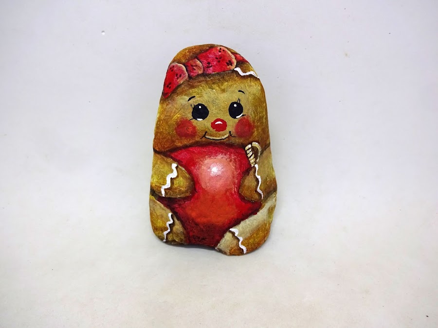 COMO PINTAR PIEDRAS CON GALLETA DE JENGIBRE PASO A PASO