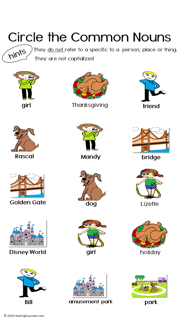 Reading2success How To Teach Common And Proper Pronouns Posters And Practice Pages
