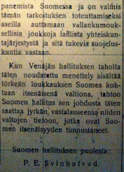 ULKOVALLOILLE LÄHETETYN KIRJEEN LOPPU