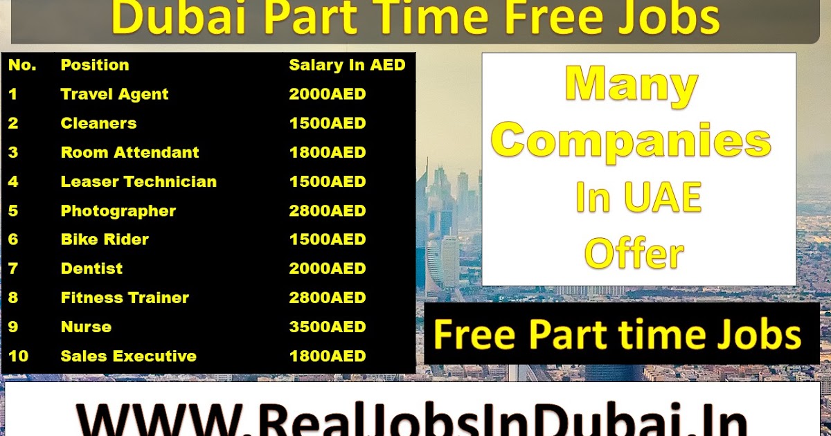 Part Time Jobs In Dubai | Dubai Careers | Dubai Jobs
