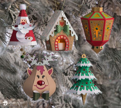 Download Making 3d Paper Christmas Ornaments With Cricut Free Svgs PSD Mockup Templates