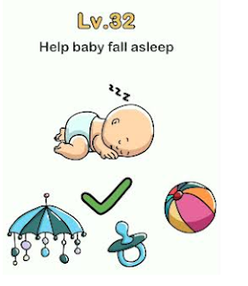 Bujuk bayinya agar tidur brain out, cara jawab Brain Out level 32