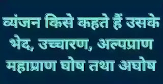 व्यंजन किसे कहते है व्यंजन के भेद और उच्चारण अल्पप्राण, महाप्राण, घोष, अघोष व्यंजन किसे कहते है व्यंजन के भेद और उच्चारण अल्पप्राण, महाप्राण, घोष, अघोष