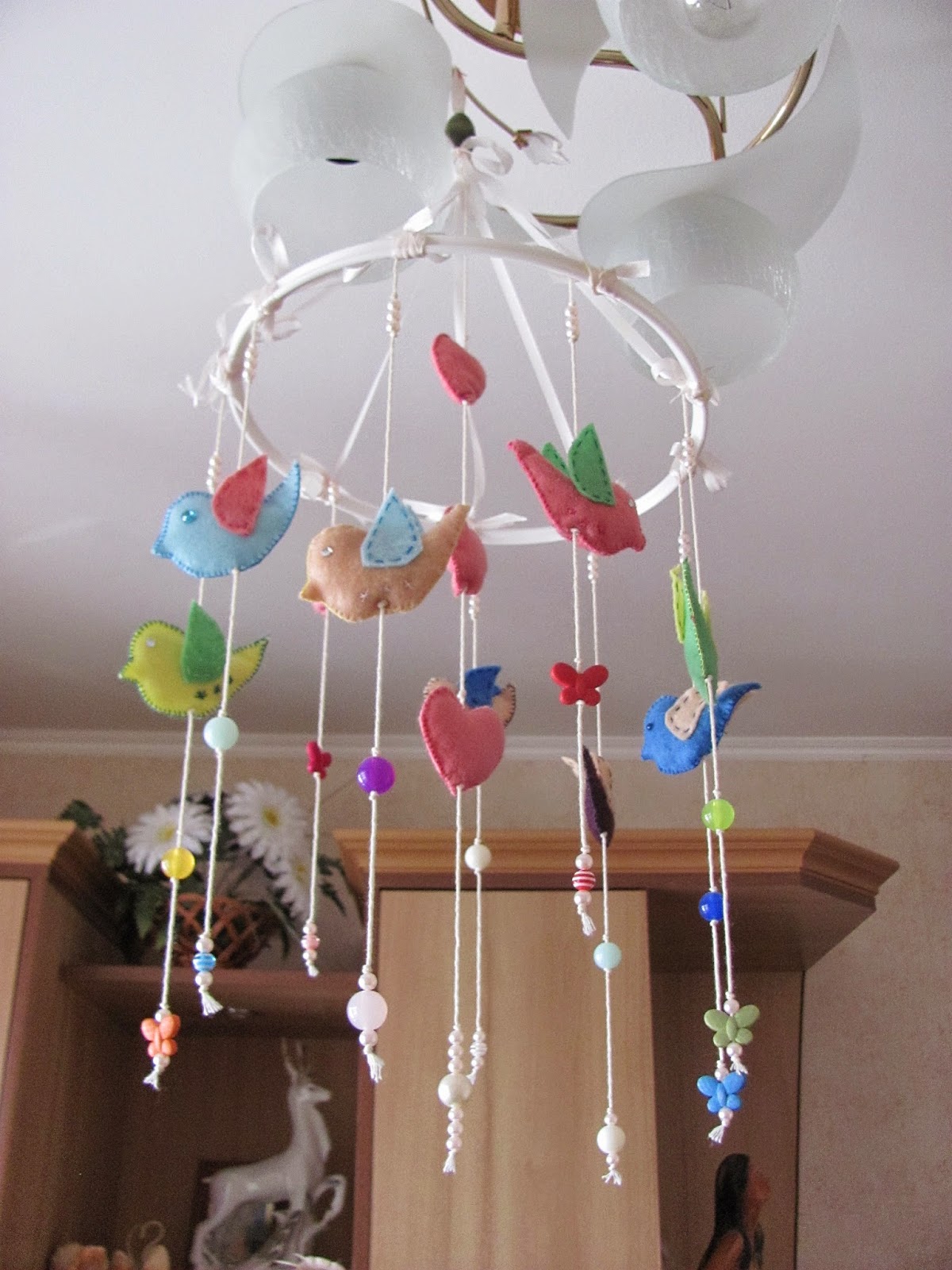 Needlework. Мобили для детской комнаты своими руками.Mobiles for