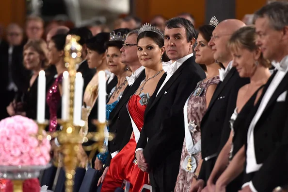  Crown Princess Victoria of Sweden attend the 2014 Nobel prize award ceremony 