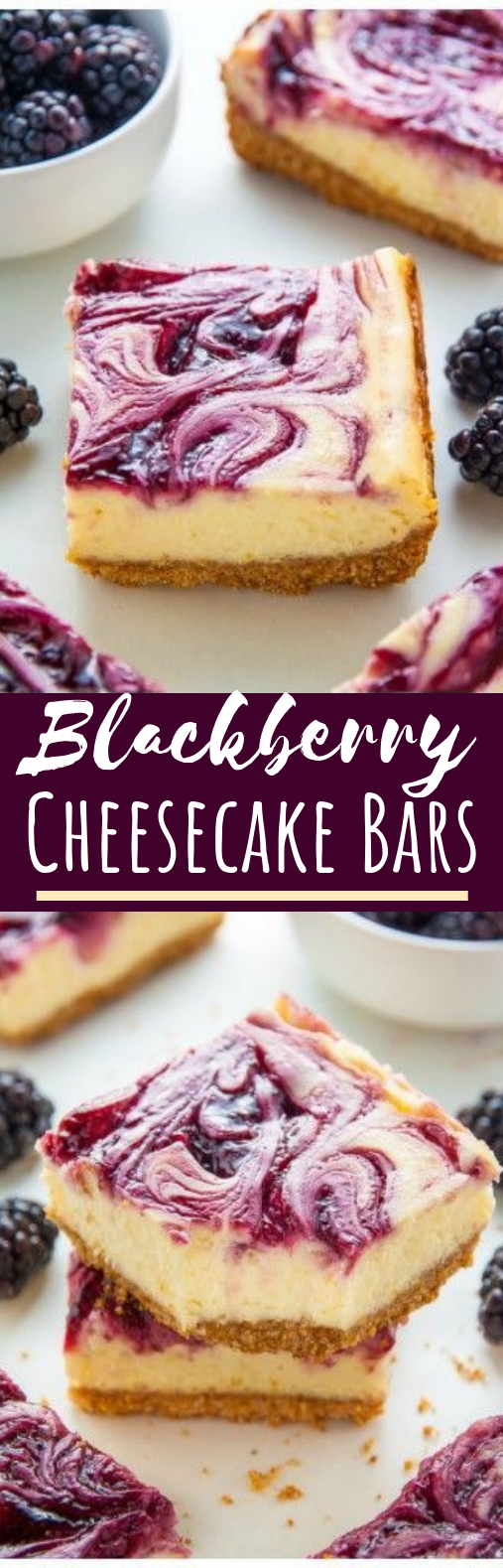 Blackberry Cheesecake Bars #desserts #cheesecake