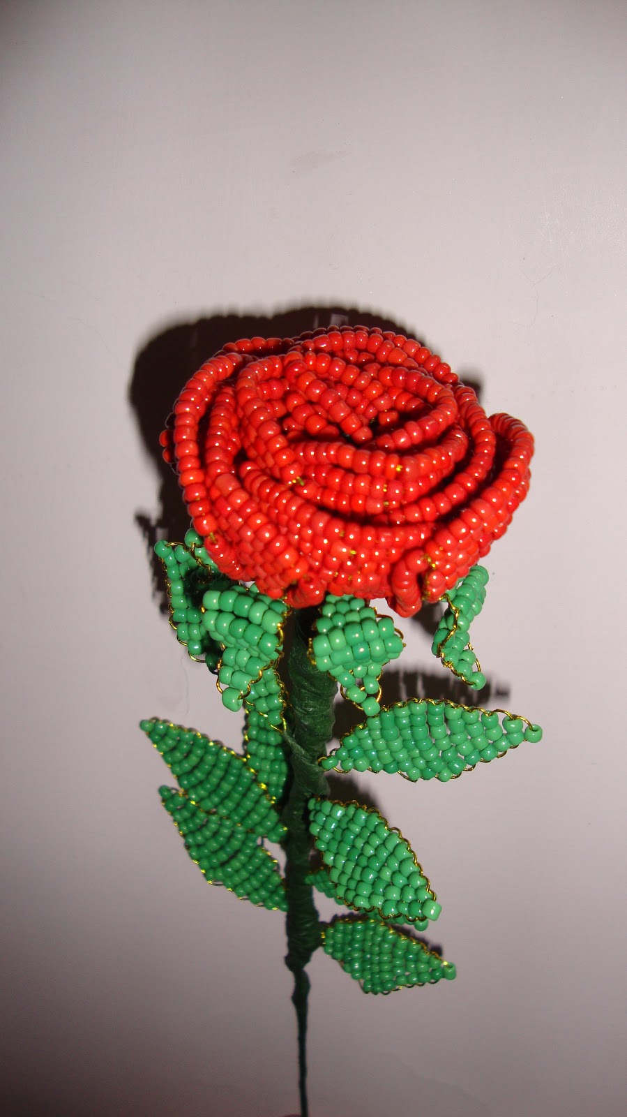 Rose n Wrap Beaded Rose Flower made by my Student