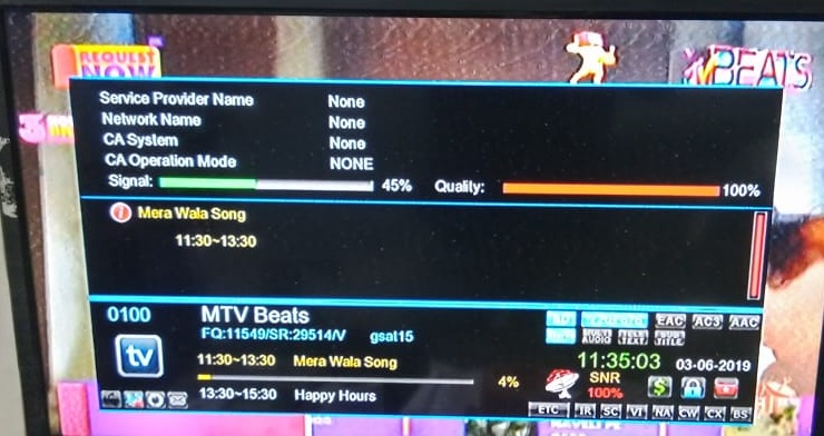 MTV Beats Music available at Channel Number 88