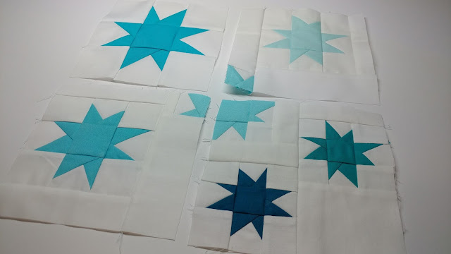 Wonky stars block for QAL By the Sea