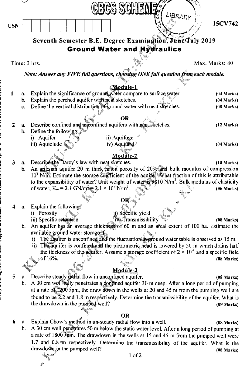 Visvesvaraya Technological University B.E. Civil Engineering (CBCS