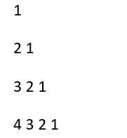 27.WAP to display following pattern