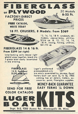 Old Ads Are Funny: 1961 Ad: Luger Boat Kits