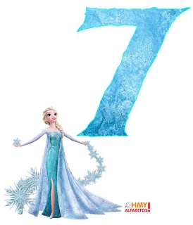 Alfabeto de Elsa de Frozen Haciendo Magia.  Elsa of Frozen Alphabet.