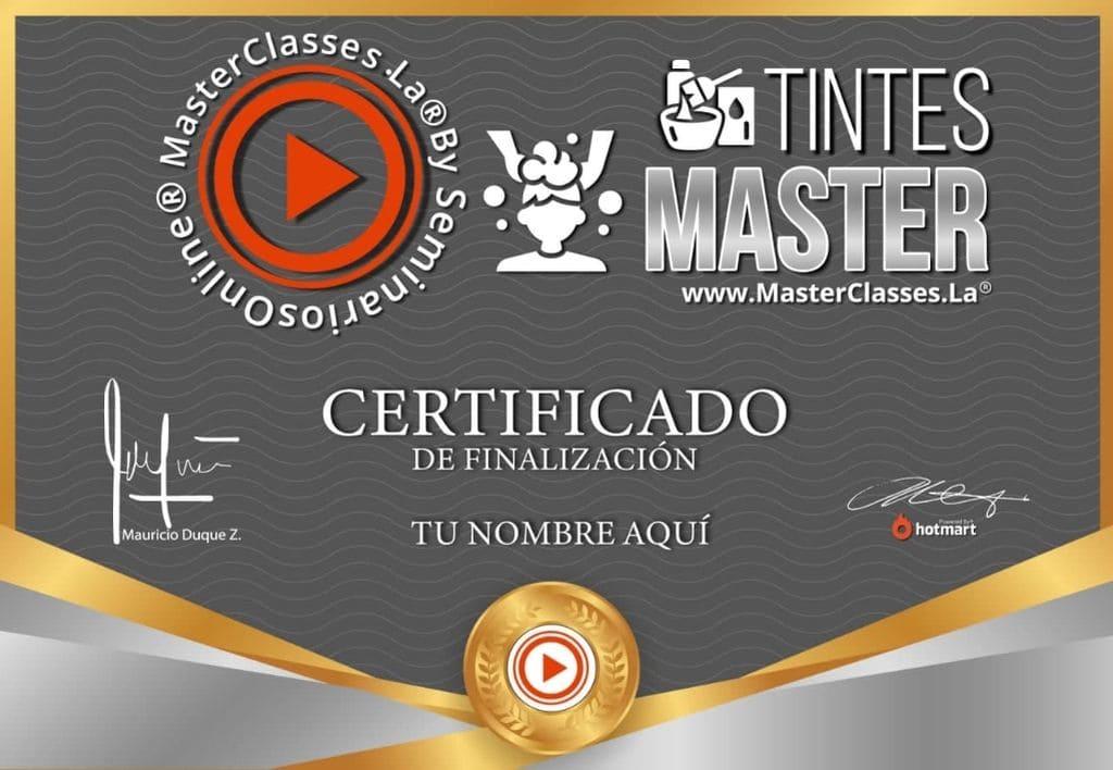 CERTIFICADO EN TINTES MASTER