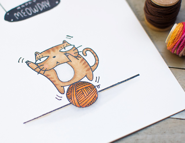 happy meowday card giveaway neat and tangled