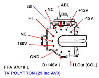 Data Pin Out Flyback FFA 97018 L TV POLYTRON (29 inc AV3)